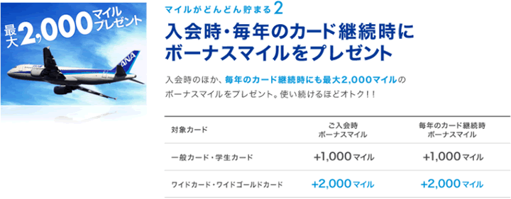 ANA VISA 一般カードの貸付・返済条件