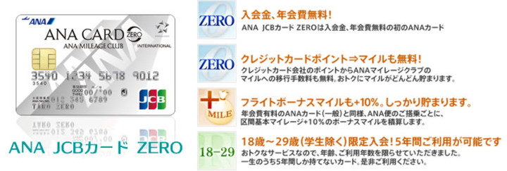 ANA JCBカード ZEROの特徴1