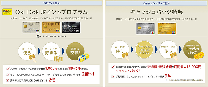 JCB一般法人カードの特徴1